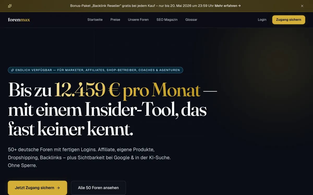 Screenshot von ForenMax